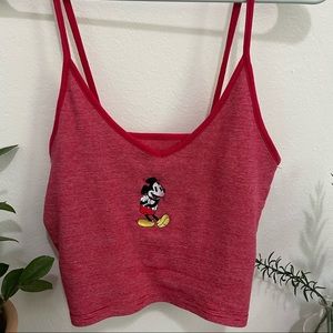 Disney Mickey Mouse Tank Top Crop Top Women
